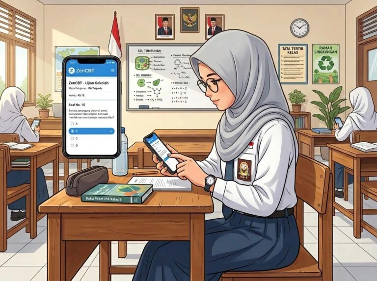 Siswa Tryout ASAS Genap pakai ZenCBT