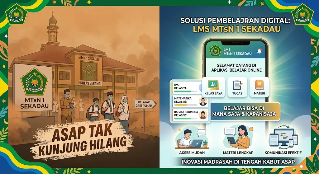 Asap Tak Kunjung Hilang, MTsN 1 Sekadau Luncurkan Aplikasi LMS